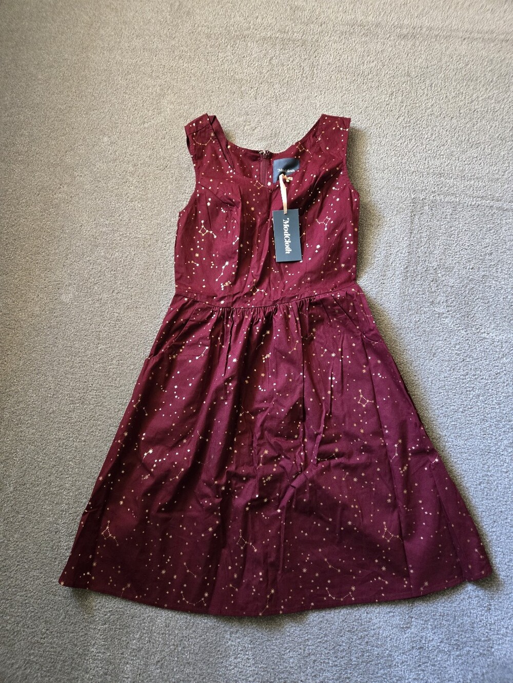Modcloth Burgundy Constellation Dress